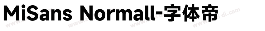 MiSans Normall字体转换